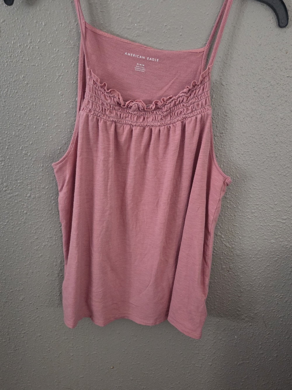 American Eagle Outfitters Dusty Pink Shirred Camisole